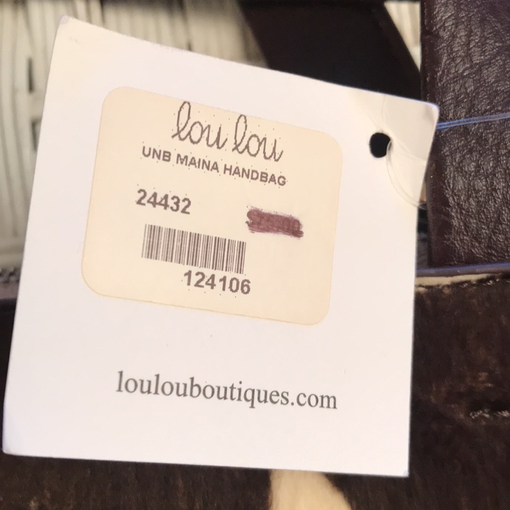 Lou Lou UNB Maina vegan leather handbag. Giraffe print. NWT. Retail x $75 (2015) - Picture 3 of 10